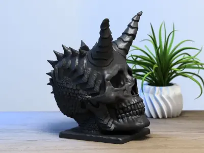 Skull dragon pen holder Cyborg pen holder 3D print model
