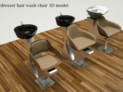 Hair Salon Chair 3D model 3D model