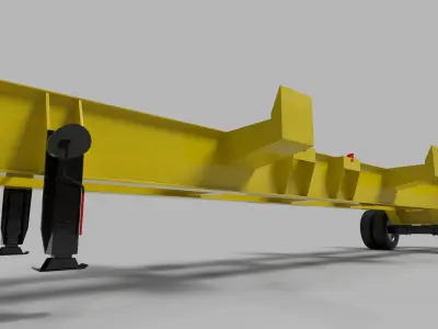 Trailer port Low-poly 3D model