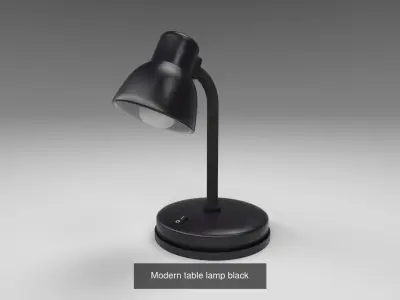 Modern table lamp set 3D Model Pack