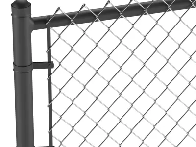  Chain-link fence 3D model