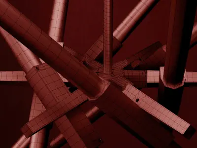 Chandelier Agnes 12 lights BLACK 3D model