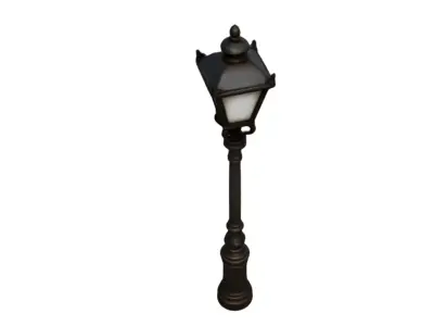 Victorian Street Lamp 3D Model  Classic Street Light Game Ready Low-poly 3D model