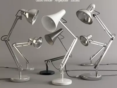 Lamps Set Rigged 3D model