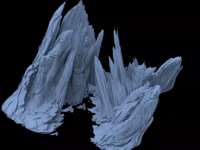 Planet Cliff ridges 1 3D model