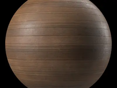 Parquet Materials 28- Wooden Damaged Panel - Sbsar PBR 4k Texture