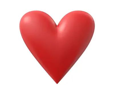 Heart Simple  Low-poly 3D model