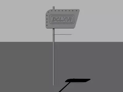 Retro Sign Free 3D model