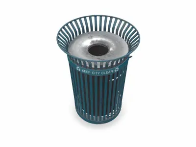 Trash Can Low-poly PBR Low-poly 3D model