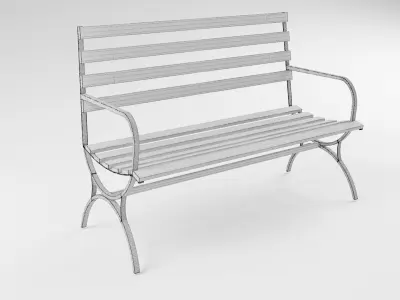 bench 3D model 2