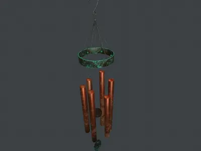 WindChimes animated Low-poly 3D model