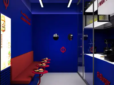 Burger Restaurant 3D model