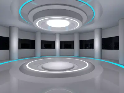 Sci Fi Room Low-poly 3D model 15