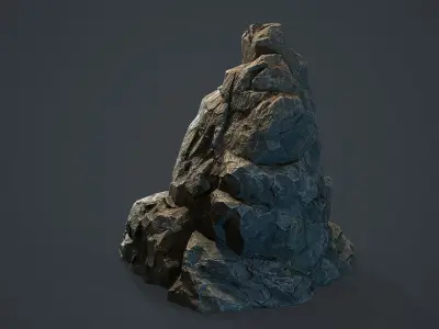 Rock Boulder 8 Low-poly 3D model