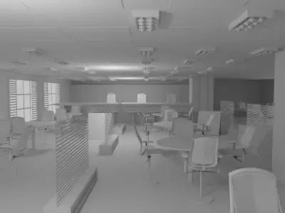 Bar Interior No Material 3D model