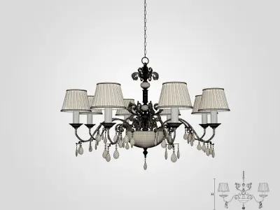 Masiero 6020 S8 chandelier 3D model