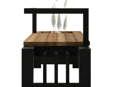 Backyard Deicoon Bench 3D model