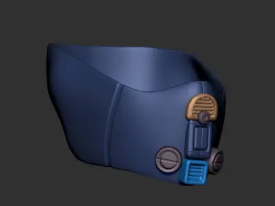 gas mask helmet scifi high poly sculpt 3D model ver 4 3D model