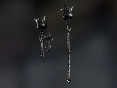 Medieval Sconce Low-poly 3D model