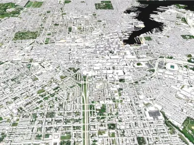Cityscape  Baltimore  Maryland  USA 3D model