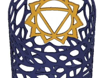 Solar plexus Chakra Glass Vase Holder 3D print model