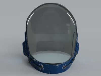 Sci-fi Helmet Low-poly 3D model