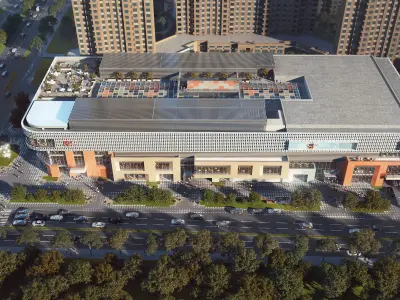 Modern Urban Retail Complex 3D model