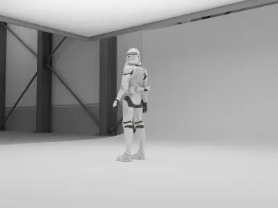 Star Wars Clone Trooper Phase II Low-poly 3D model