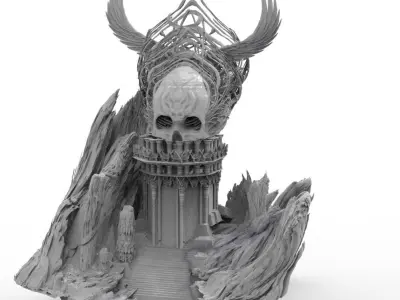 Scull Watch Tower  3D model