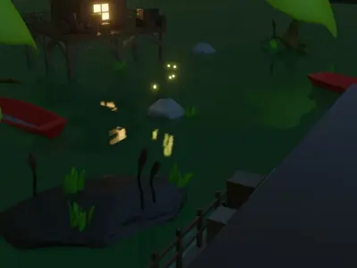 swamp fisher village PBR low-poly Low-poly 3D model