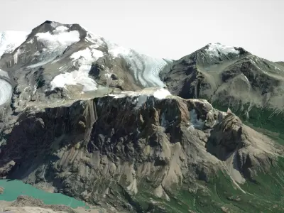 Mount Cerro Aniversario Patagonia Argentina 3D model
