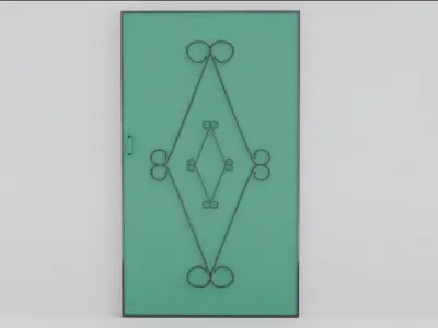 Moroccan door Low-poly 3D model