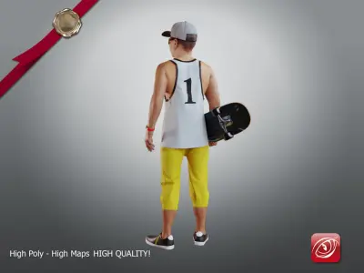 Skater Male A CC 21 30 001 3D model