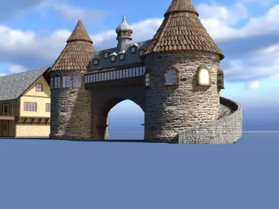 Medieval Village Bundle 02 Low-poly 3D model