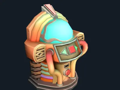Stylized jukebox Low-poly 3D model