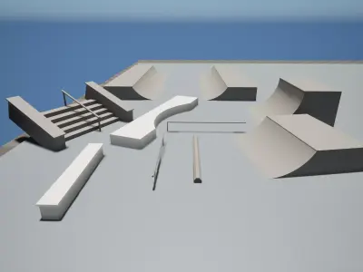 Skatepark Starter Pack 1 3D model