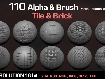110 Alpha and Brush Vol 03 Texture