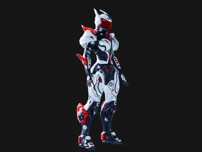 Low Poly Cyborg - Luminexa Low-poly 3D model
