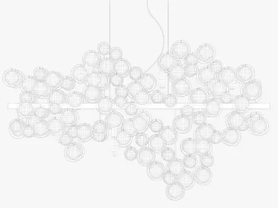 Kare pendant lamp clouds clear 3D model