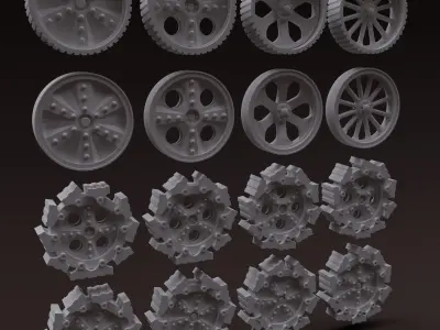 Squat Gun and Support Weapon Carriage 3D print model