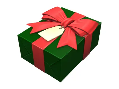 Big Ribbon Gift Boxes Low-poly 3D model