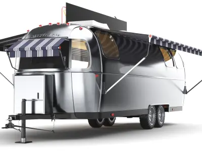  Three Detailed Food Trucks 