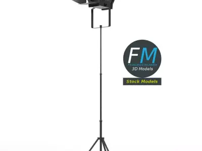 DMX stage light on tripod 1 3D model