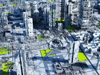 Sci-Fi Tech City 3D model