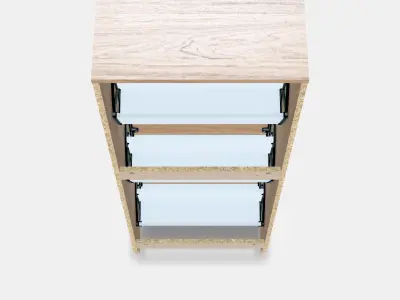 BISSA Shoe cabinet with 3 compartments 2 Low-poly 3D model