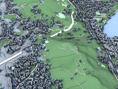 Cityscape Como Italy 3D model