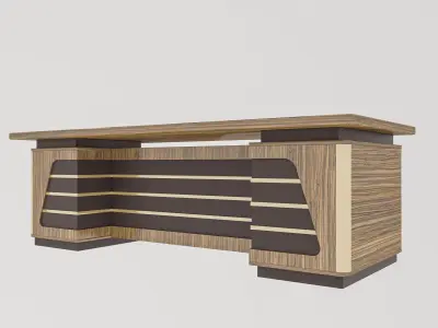 Executive Office Table 3D model  - Low Poly - Game Ready Low-poly 3D model