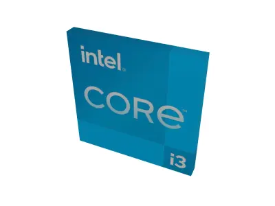 Intel CPU Tag i3 v1 003 Low-poly 3D model