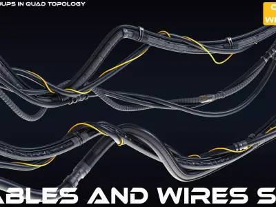 Cables and Wires set 3D model