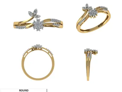 Light Weight Diamond Ring 3D model purchase